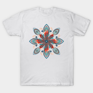 Red and blue surfer mandala T-Shirt